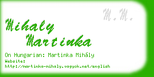 mihaly martinka business card