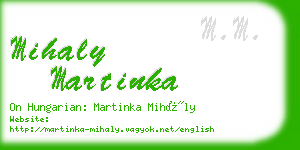 mihaly martinka business card